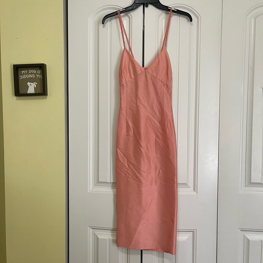 Light pink beaded strap slip dress size 6